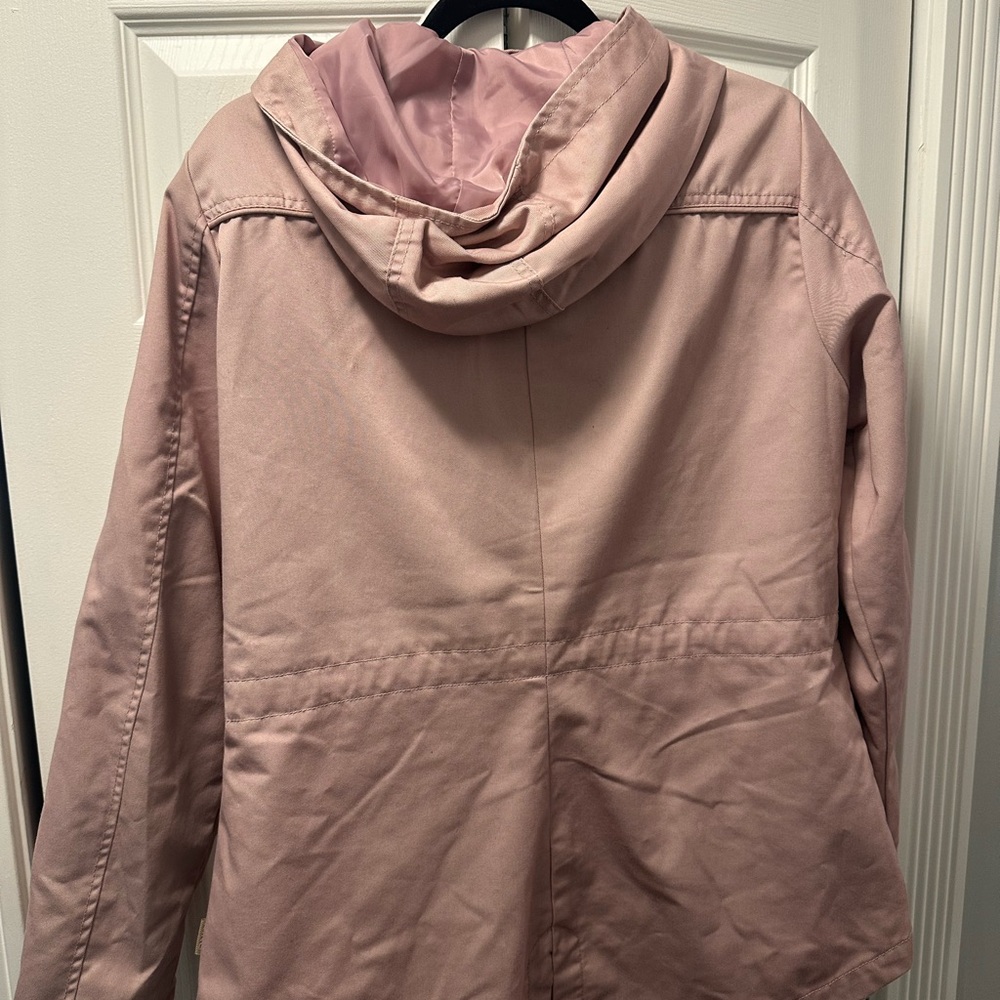 ONLY Women's Pink Hooded Utility Jacket - Picture 2 of 3